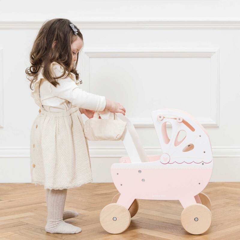 Retro Wooden Toy Pram