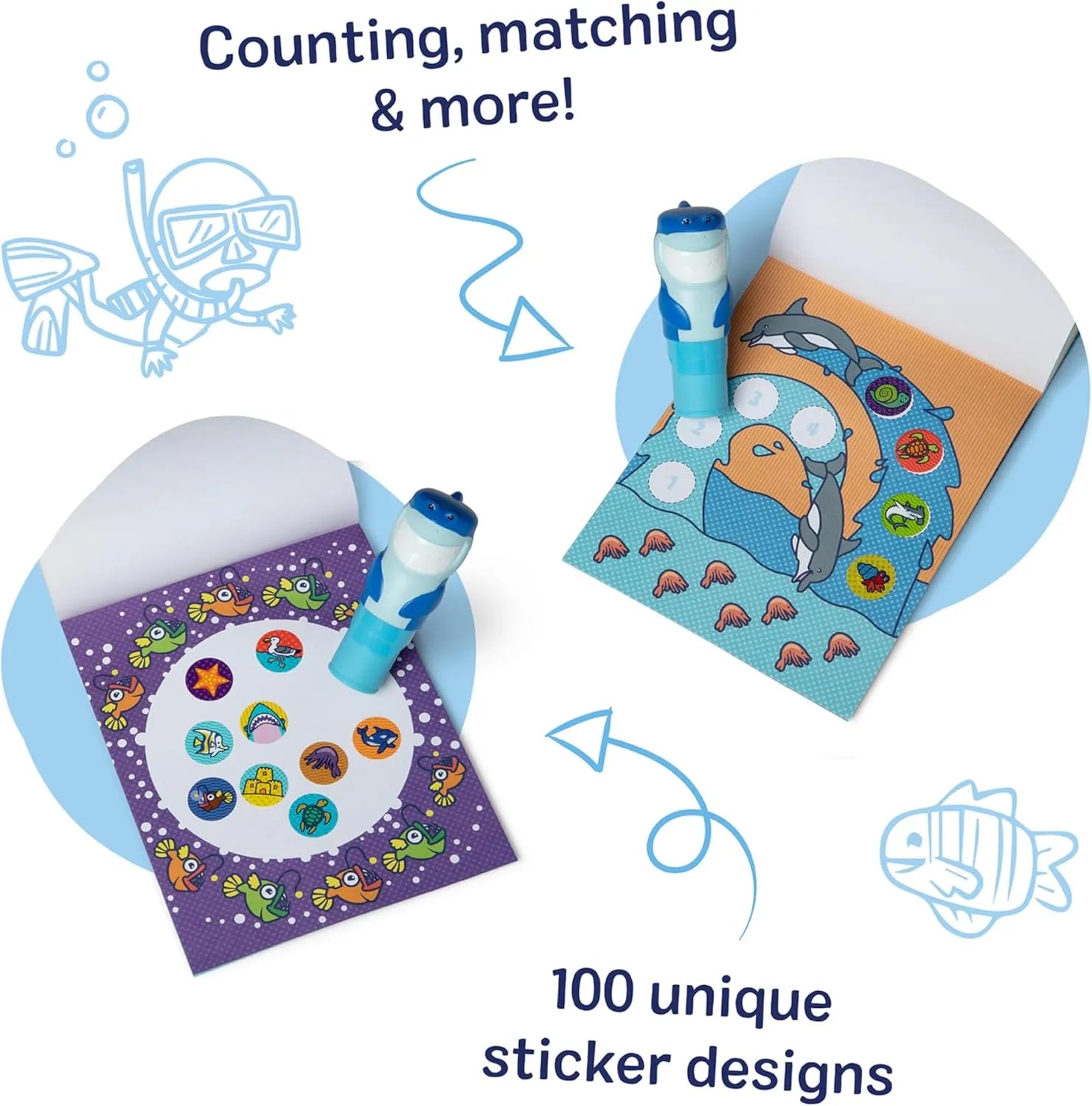 Sticker WOW! Activity Pad Set - Stilton the Shark - Toot Toot Toys