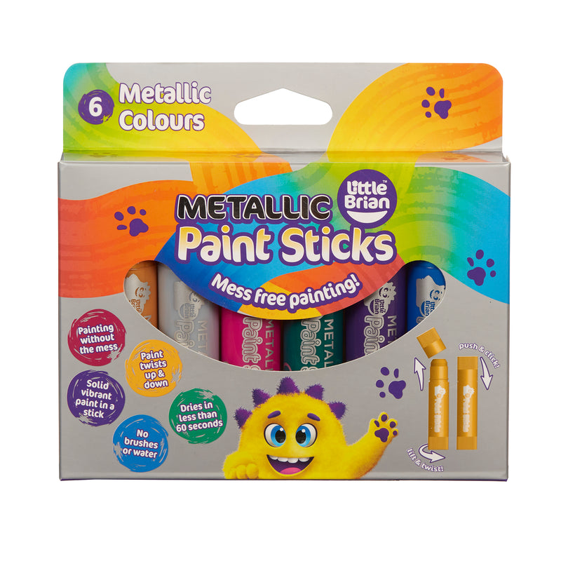 Little Brian Paint Sticks - Metallic 6pk