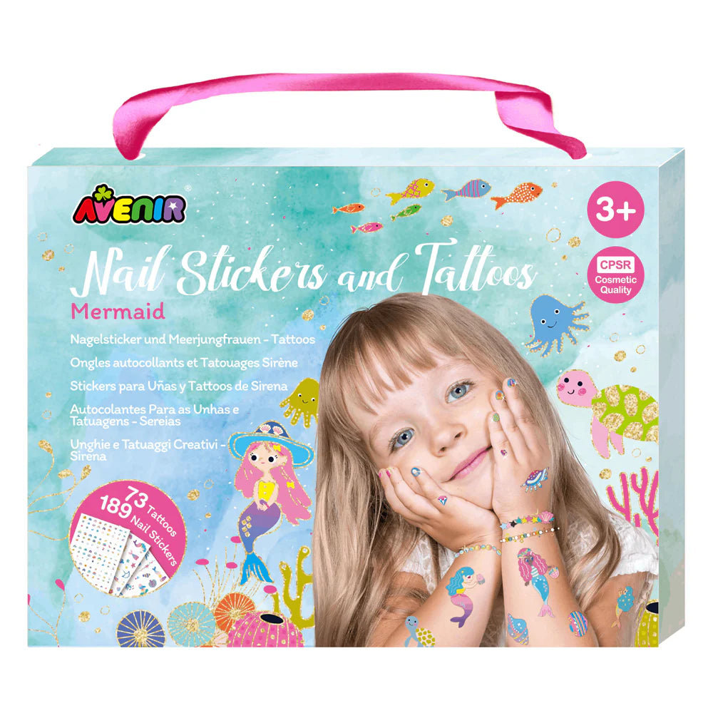 Mermaid Nail Stickers and Tattoos