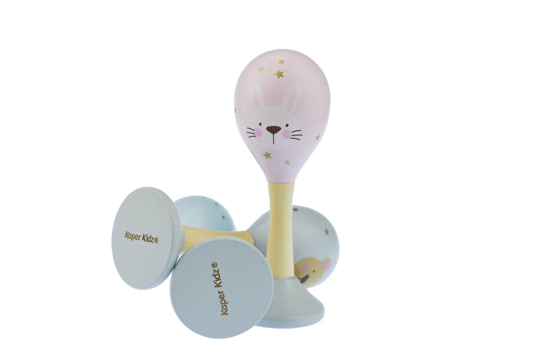 Calm & Breezy Wooden  Baby Animal Maraca