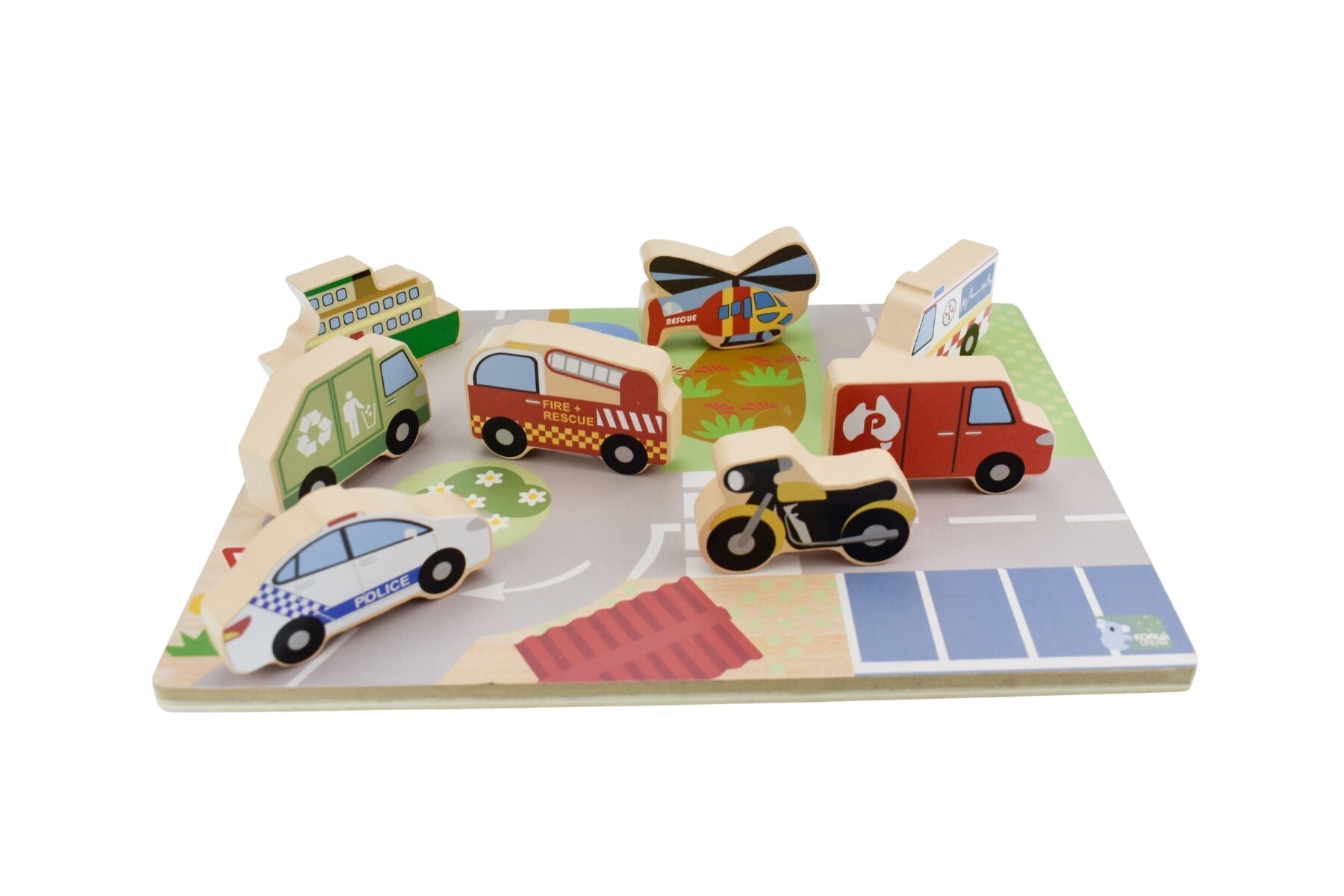 Wooden Chunky Puzzle - Australian Transport Vehicles