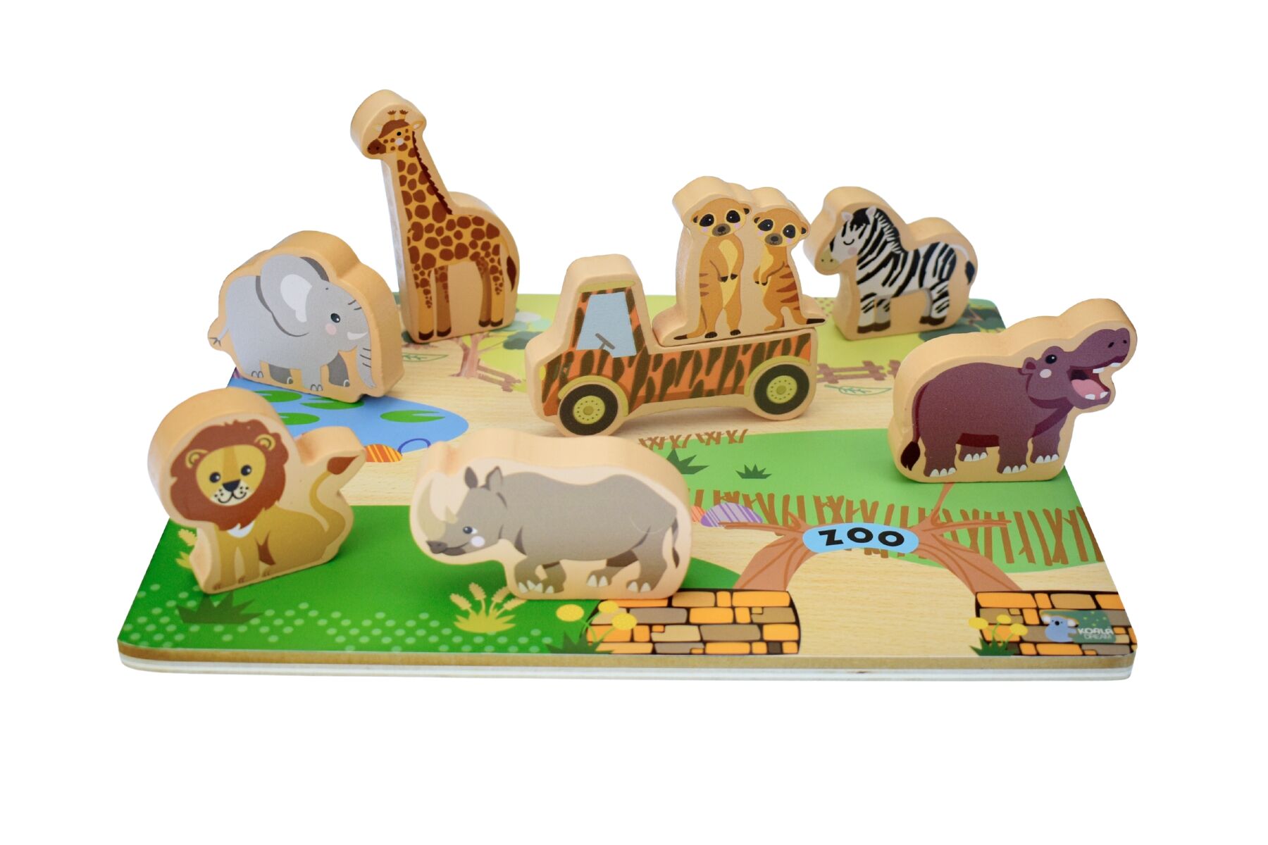Wooden Chunky Puzzle - Zoo Animals