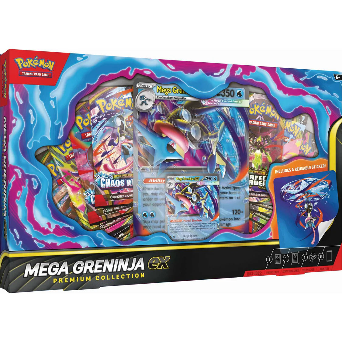 JULY 3 RELEASE Pokémon TCG - Mega Greninja ex Premium Collection (*Max 1 per customer) - Toot Toot Toys