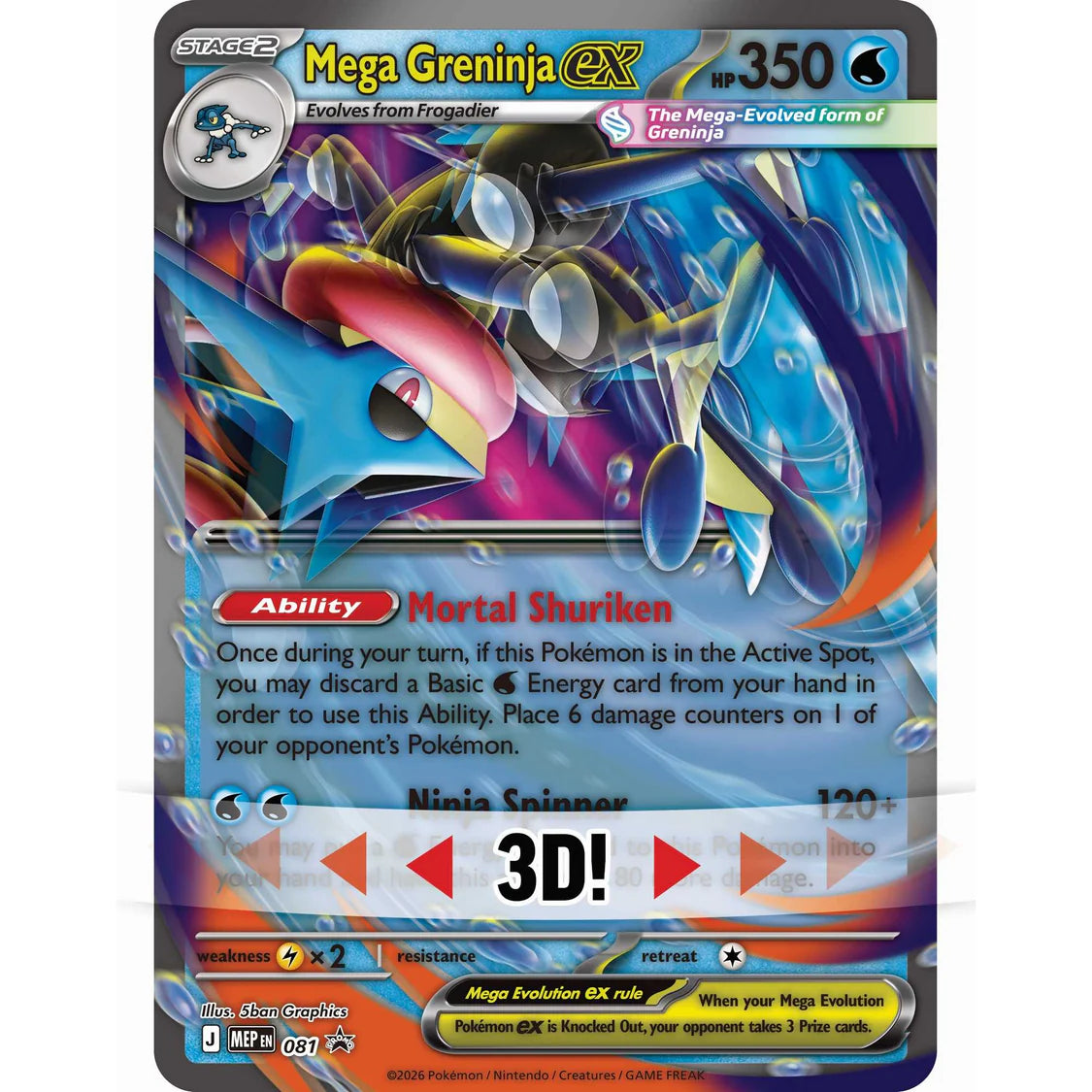 JULY 3 RELEASE Pokémon TCG - Mega Greninja ex Premium Collection (*Max 1 per customer) - Toot Toot Toys
