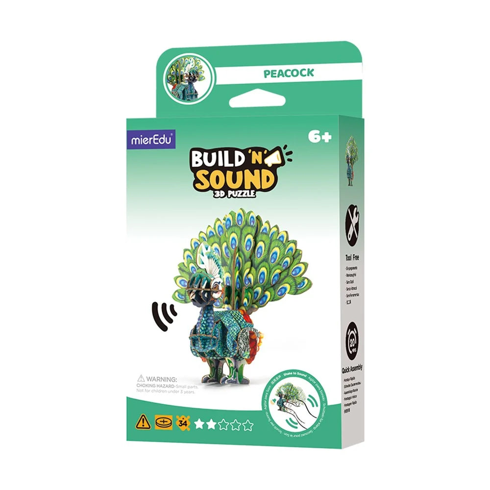 Build n Sound 3D Puzzle - Peacock