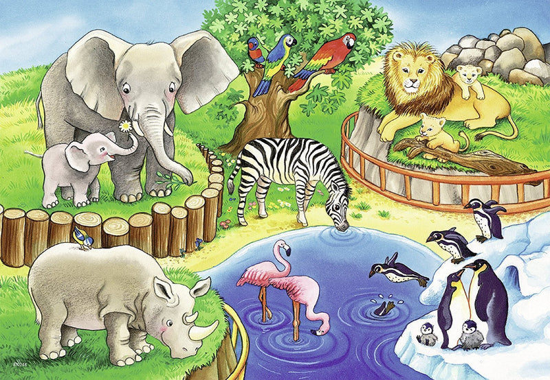 Ravensburger - Animals in the Zoo Puzzle 2x12 pieces