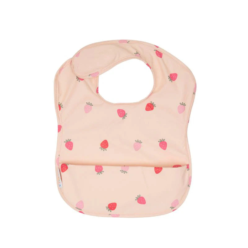 Recycled Pouch Bib - Strawberries