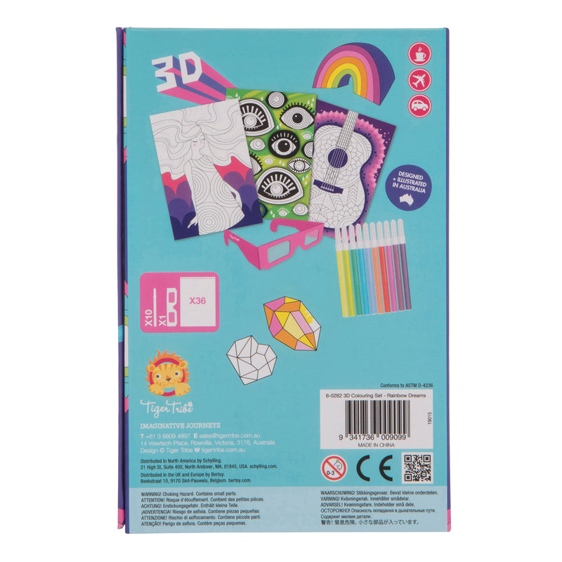 Tiger Tribe - 3D Colouring Set - Rainbow Dreams - Toot Toot Toys