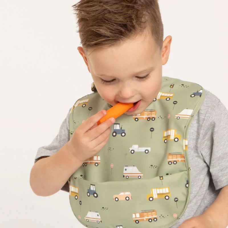 Recycled Pouch Bib - Trucks