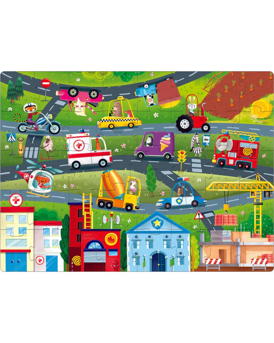 3D Puzzle & Book Set - Learn the Shapes with Vehicles