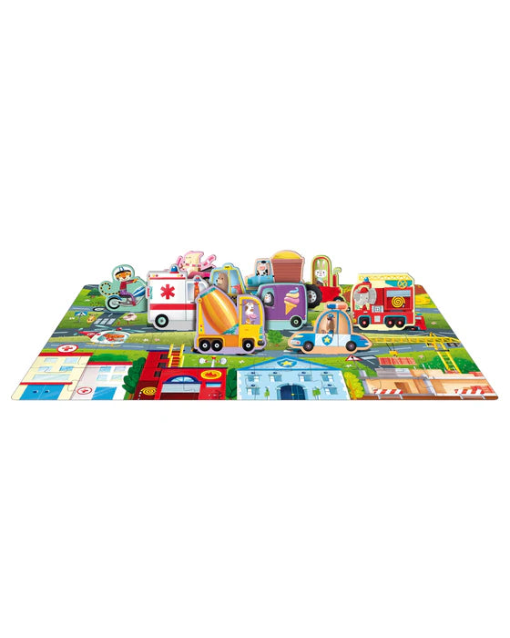 3D Puzzle & Book Set - Learn the Shapes with Vehicles