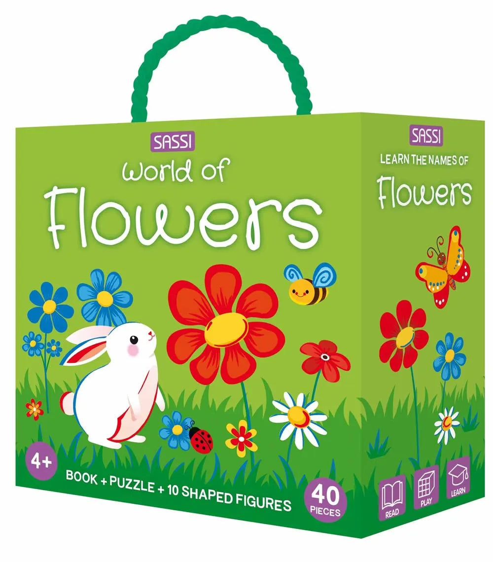 3D Puzzle & Book Set - Learn the Names of Flowers