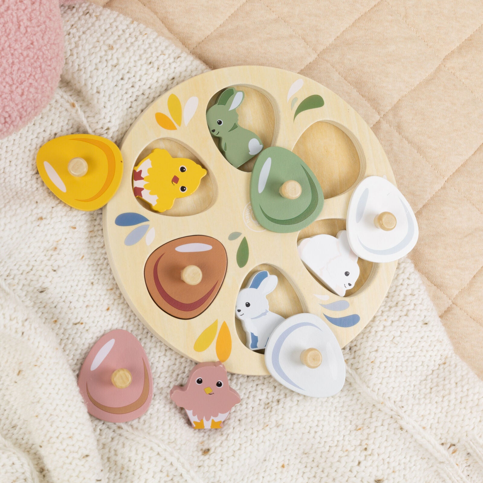 Garden Surprise Puzzle - Chicks & Bunnies - Toot Toot Toys