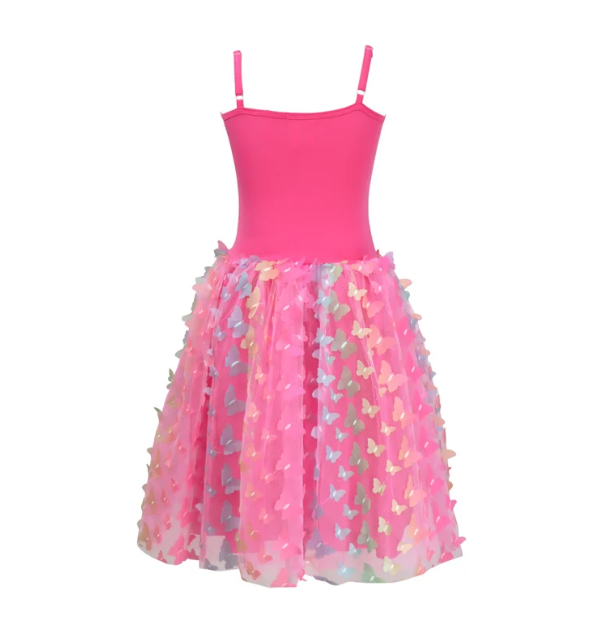 Rainbow Butterfly Dress Hot Pink