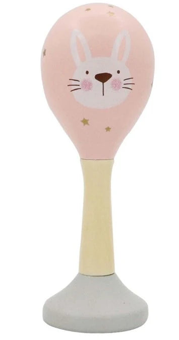 Calm & Breezy Wooden  Baby Animal Maraca