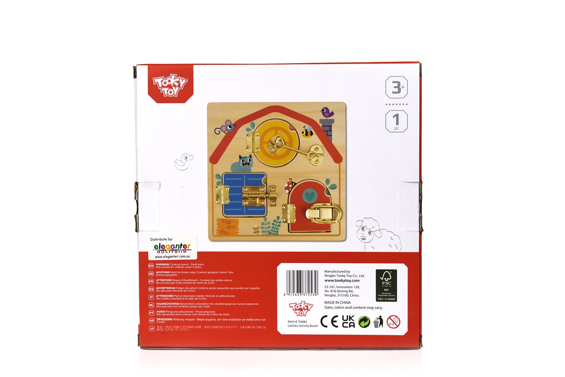 Latches Activity Wooden Puzzle Board