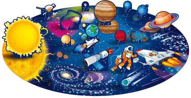 Travel, Learn and Explore - Puzzle and Book Set -  Space (200 pcs)