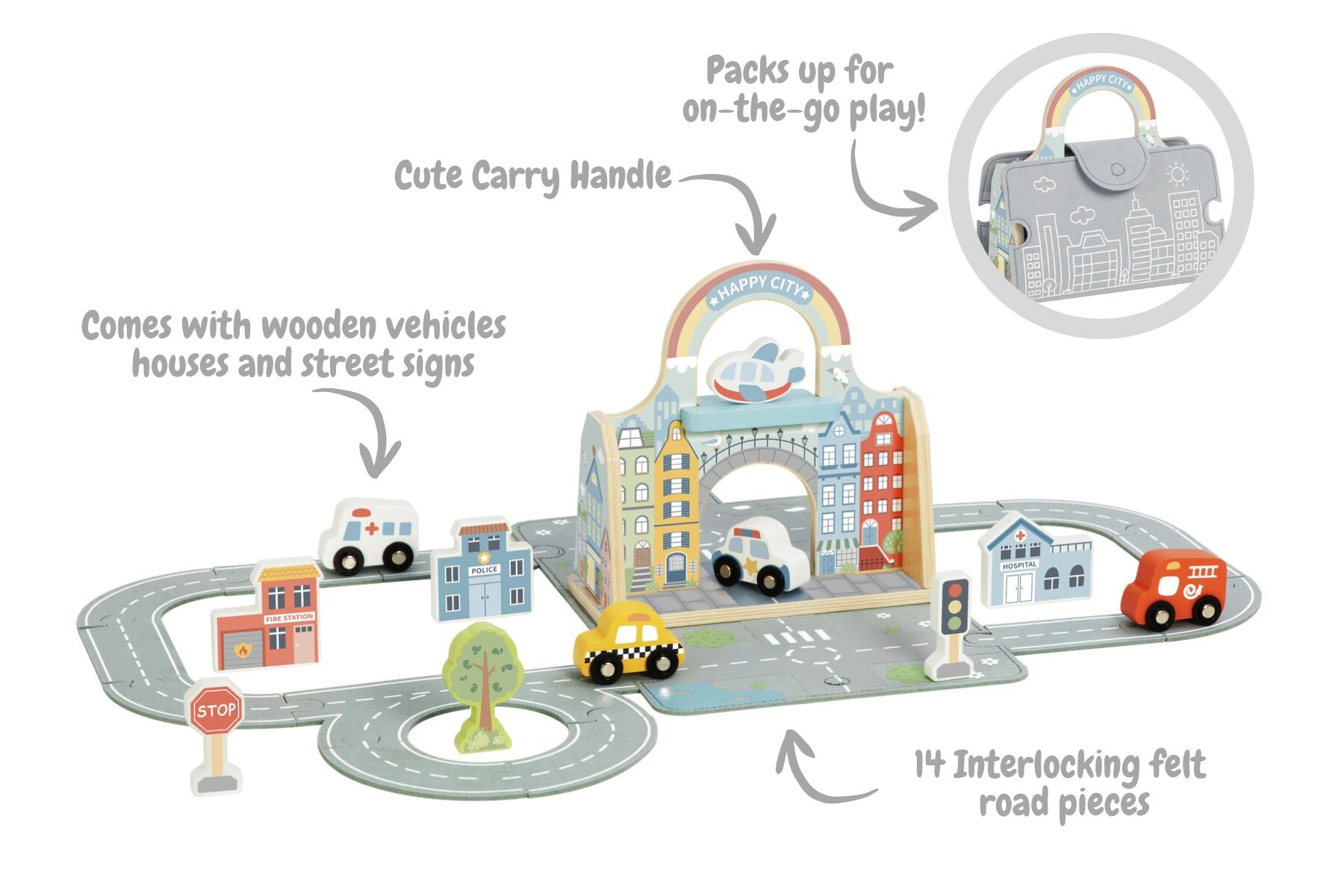 Felt City Play Set - Toot Toot Toys