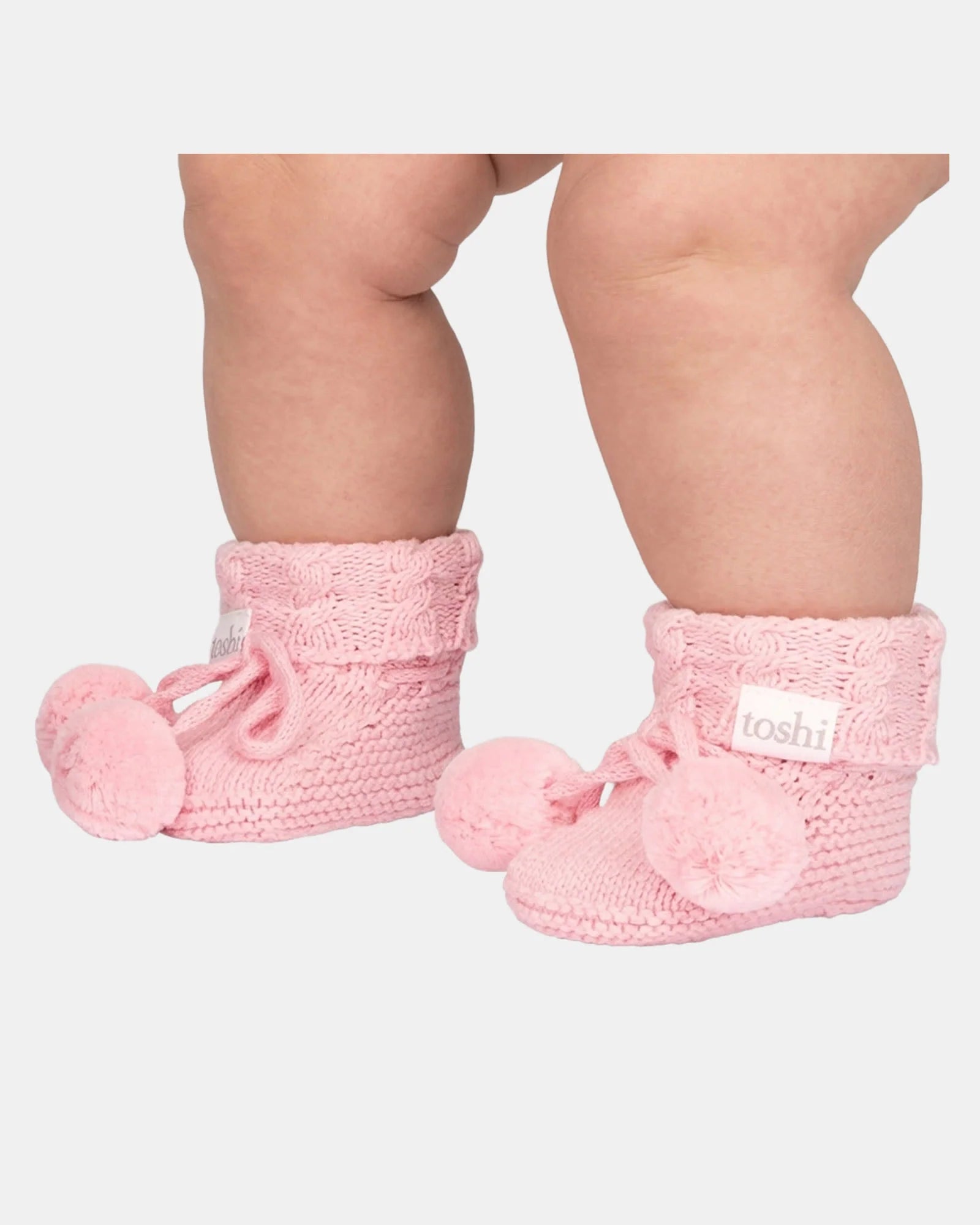 Organic Booties Yummy - Misty Rose