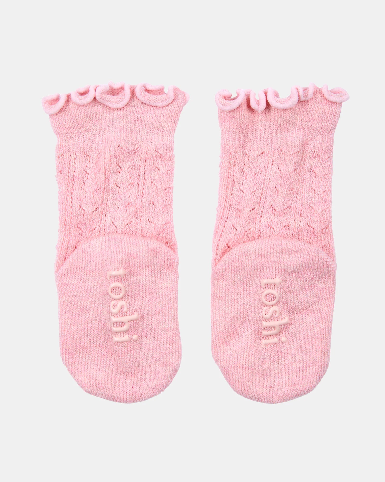 Organic Knee Socks Frilly - Misty Rose - Toot Toot Toys