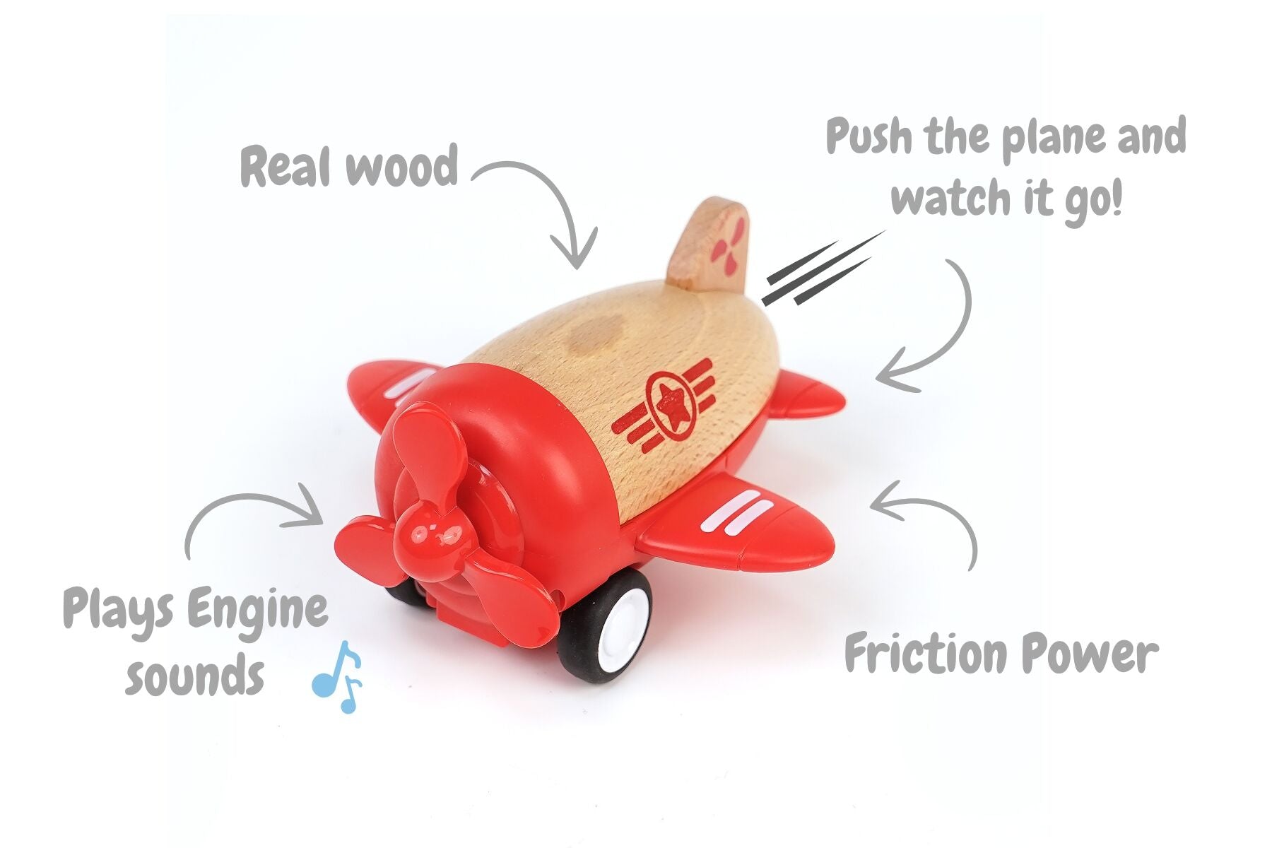 Wooden Racer Plane Propellor With Sound