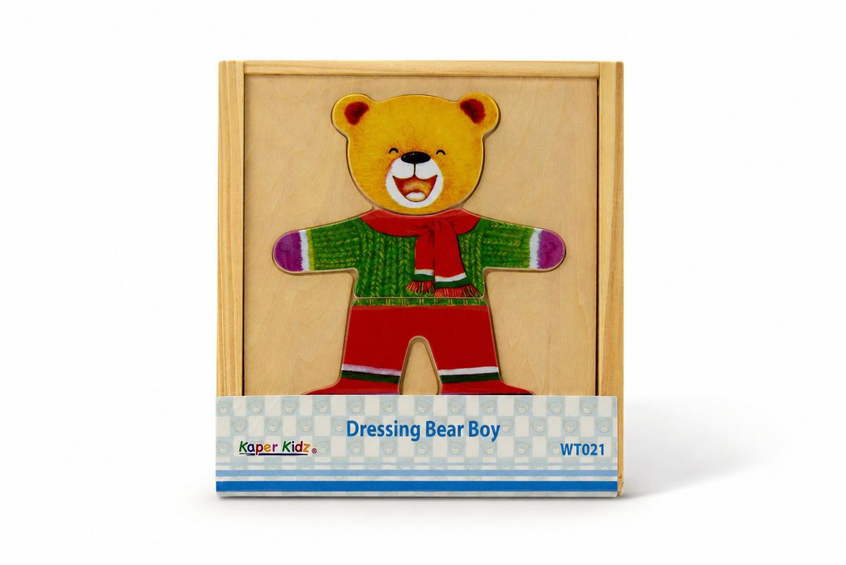 Mix n Match Wooden Dressing Bear - Boy