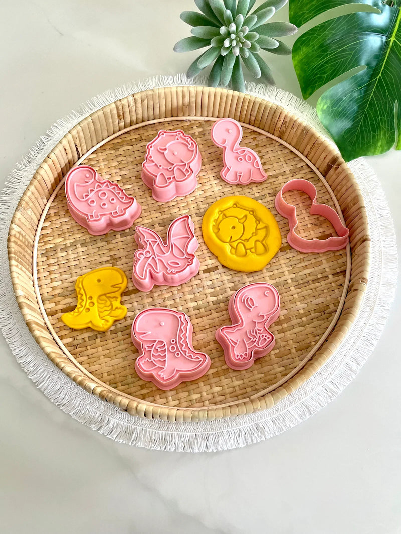 Wild Dough - Dinosaur Cutters and Stamp Set