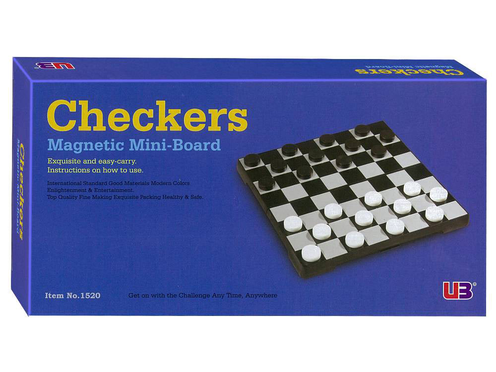Checkers - Magnetic and Foldable Mini Board - 7"