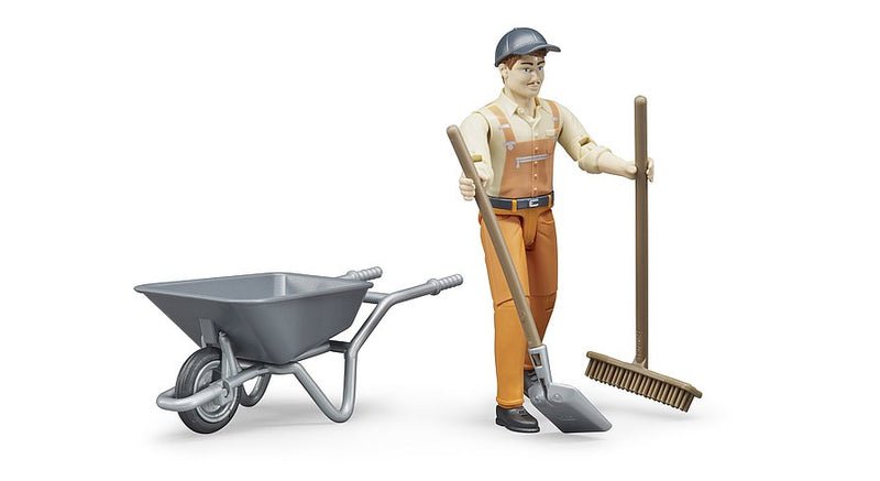 Bruder - Bworld Figure - Set municiple worker (62130) - Toot Toot Toys