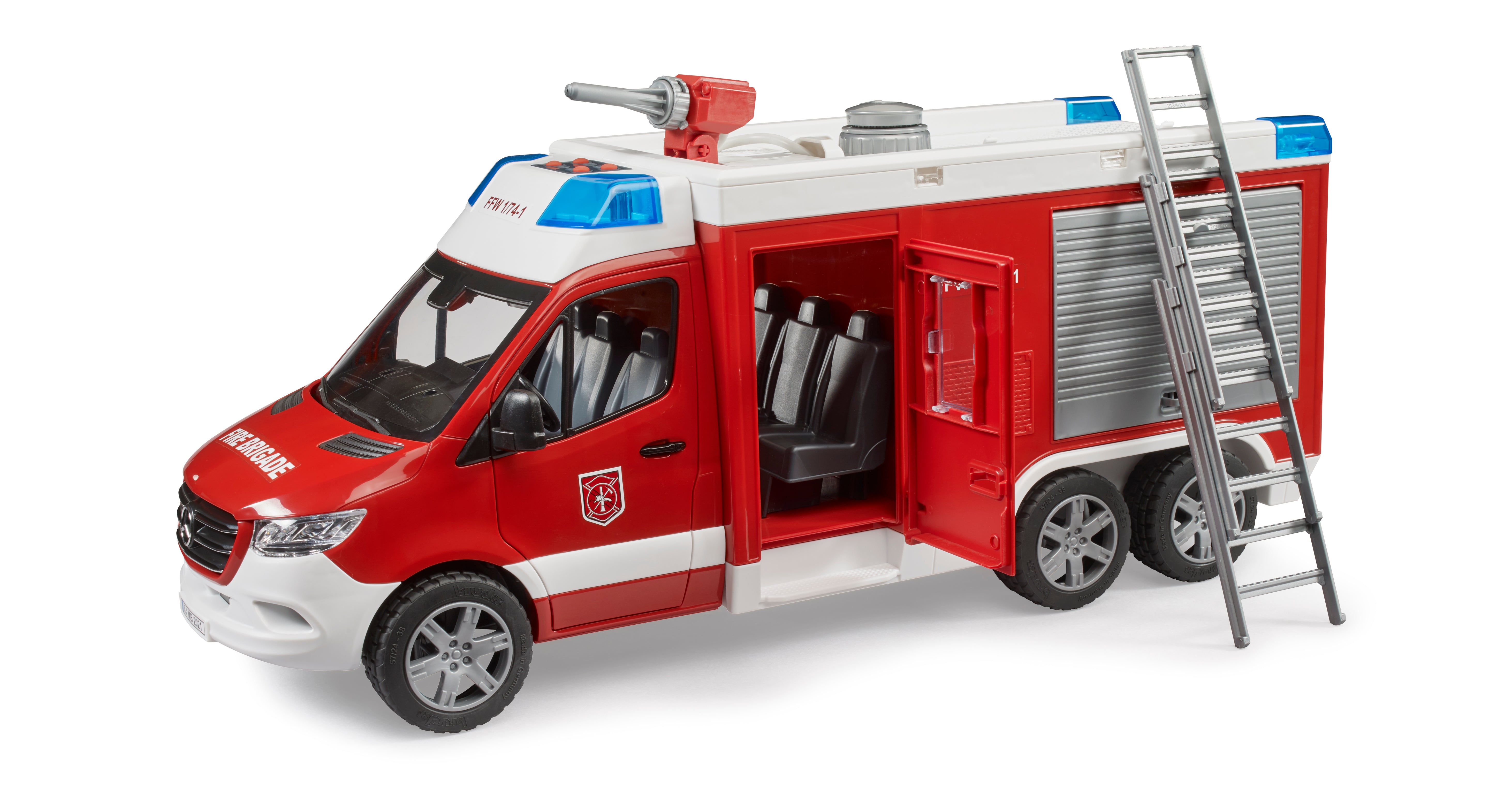 1:16 Mercedes-Benz Mercedes-Benz Sprinter Dual Axle Fire Engine with Light & Sound (02680)