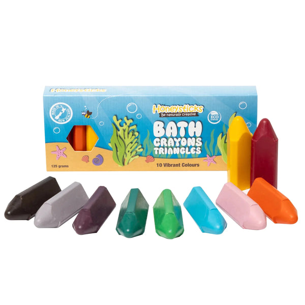Honeysticks 100% Natural Beewax Crayons - Bath Crayons - Triangles