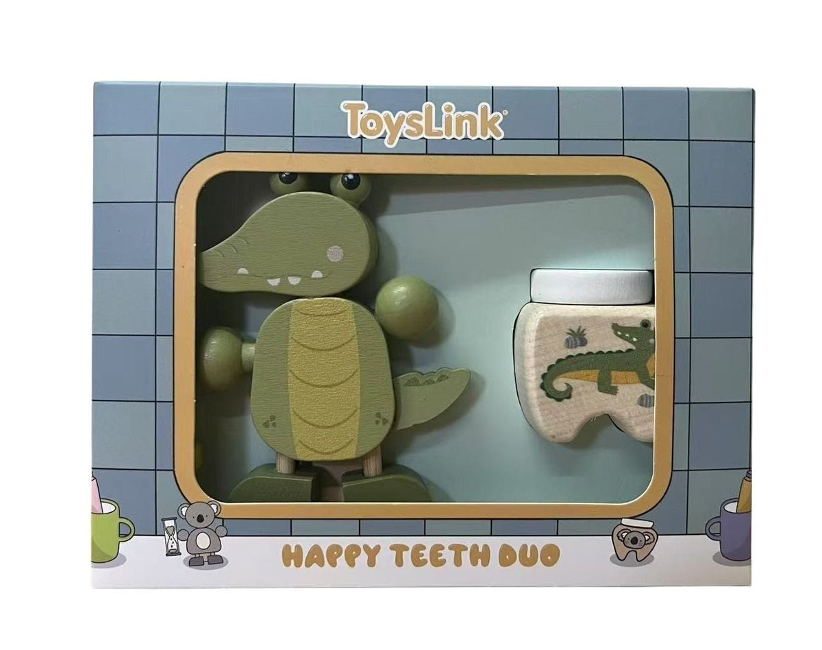 Wooden Happy Teeth Duo with Story Book - Crocodile
