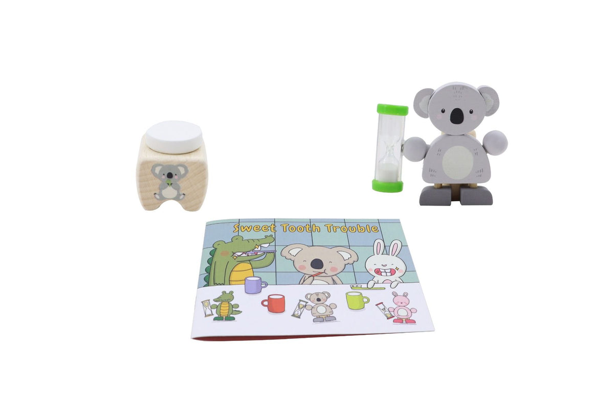 Wooden Happy Teeth Duo with Story Book - Koala