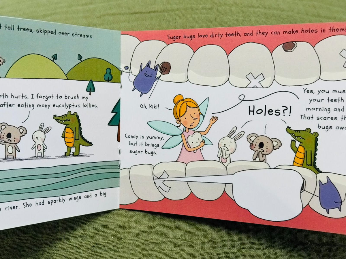 Wooden Happy Teeth Duo with Story Book - Crocodile