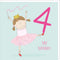 4th Birthday Card - Yay Ballet