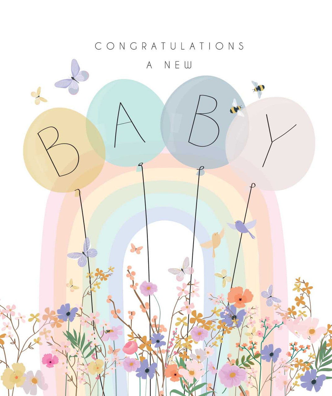 New Baby Card - Congratulations a New Baby - Toot Toot Toys