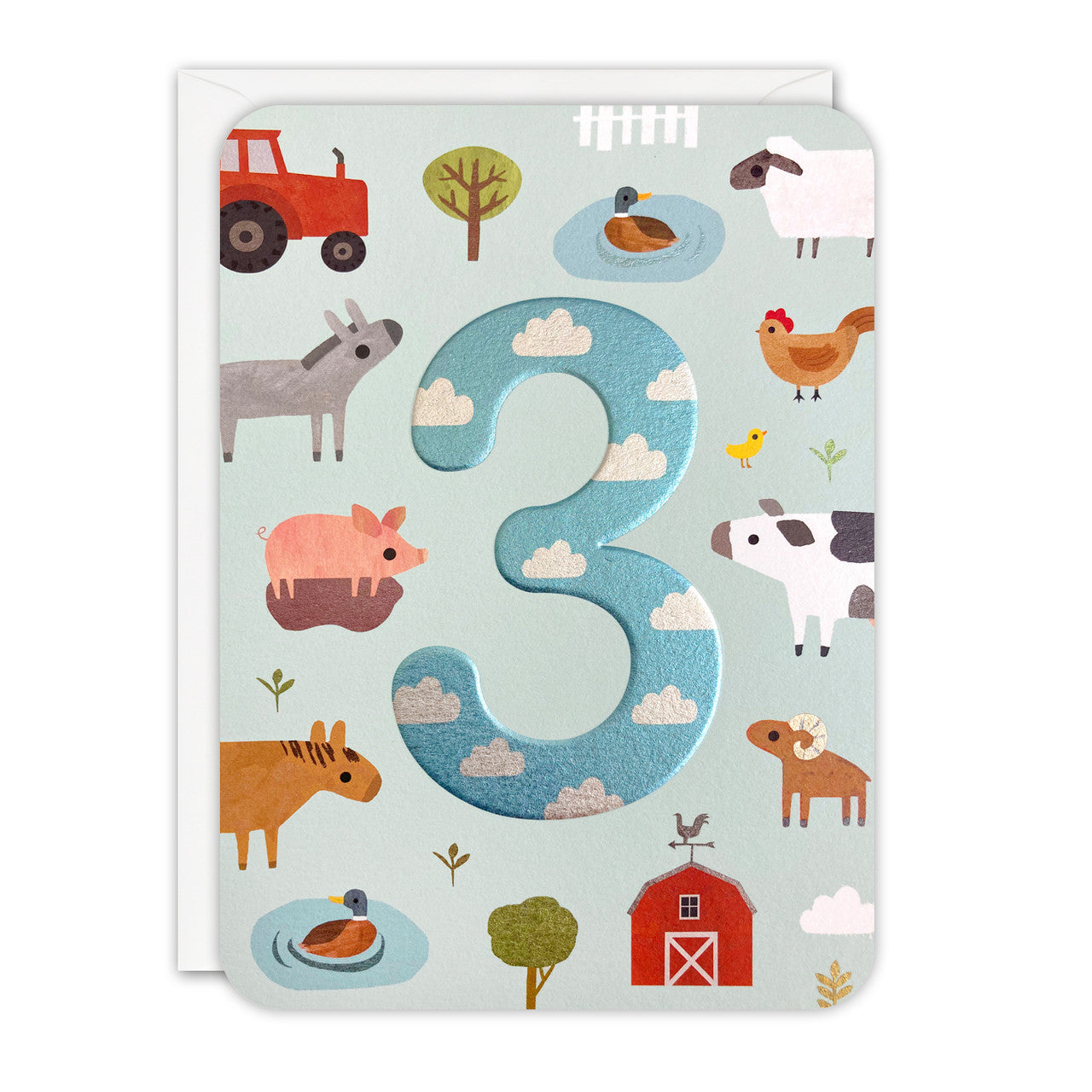 3rd Birthday Card - Farm