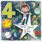4th Birthday Card - Boy Astronaut on Star