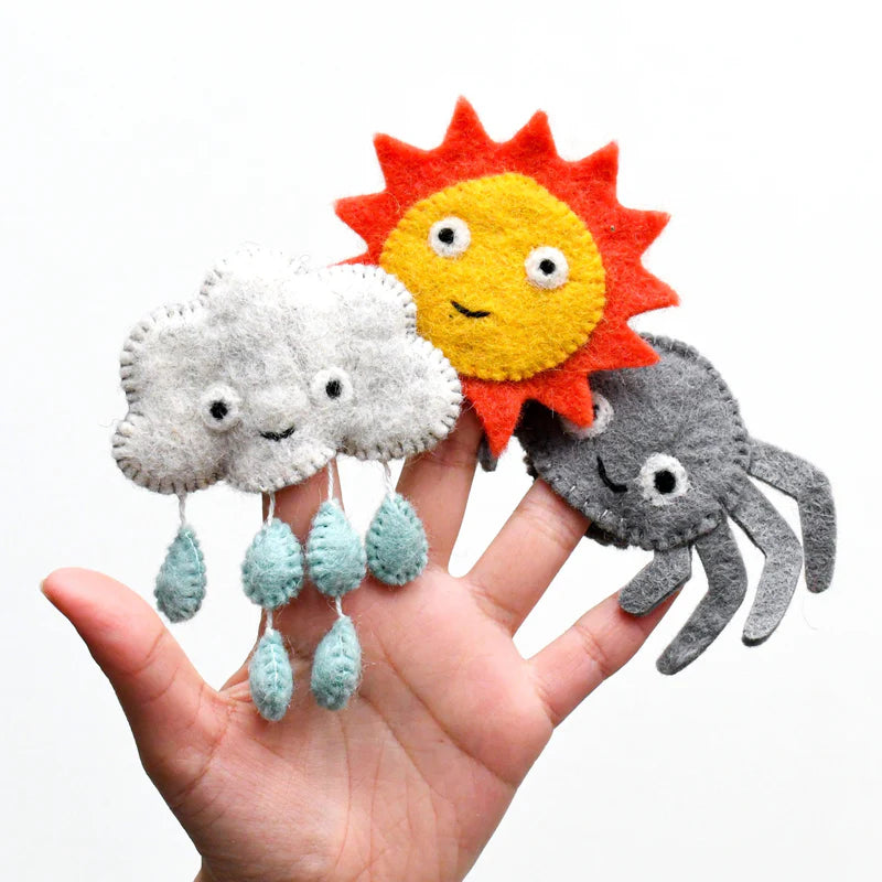 Finger Puppet Set - Itsy Bitsy Spider (Incy Wincy Spider) - Toot Toot Toys