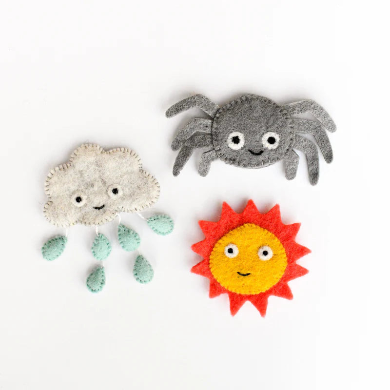 Finger Puppet Set - Itsy Bitsy Spider (Incy Wincy Spider) - Toot Toot Toys