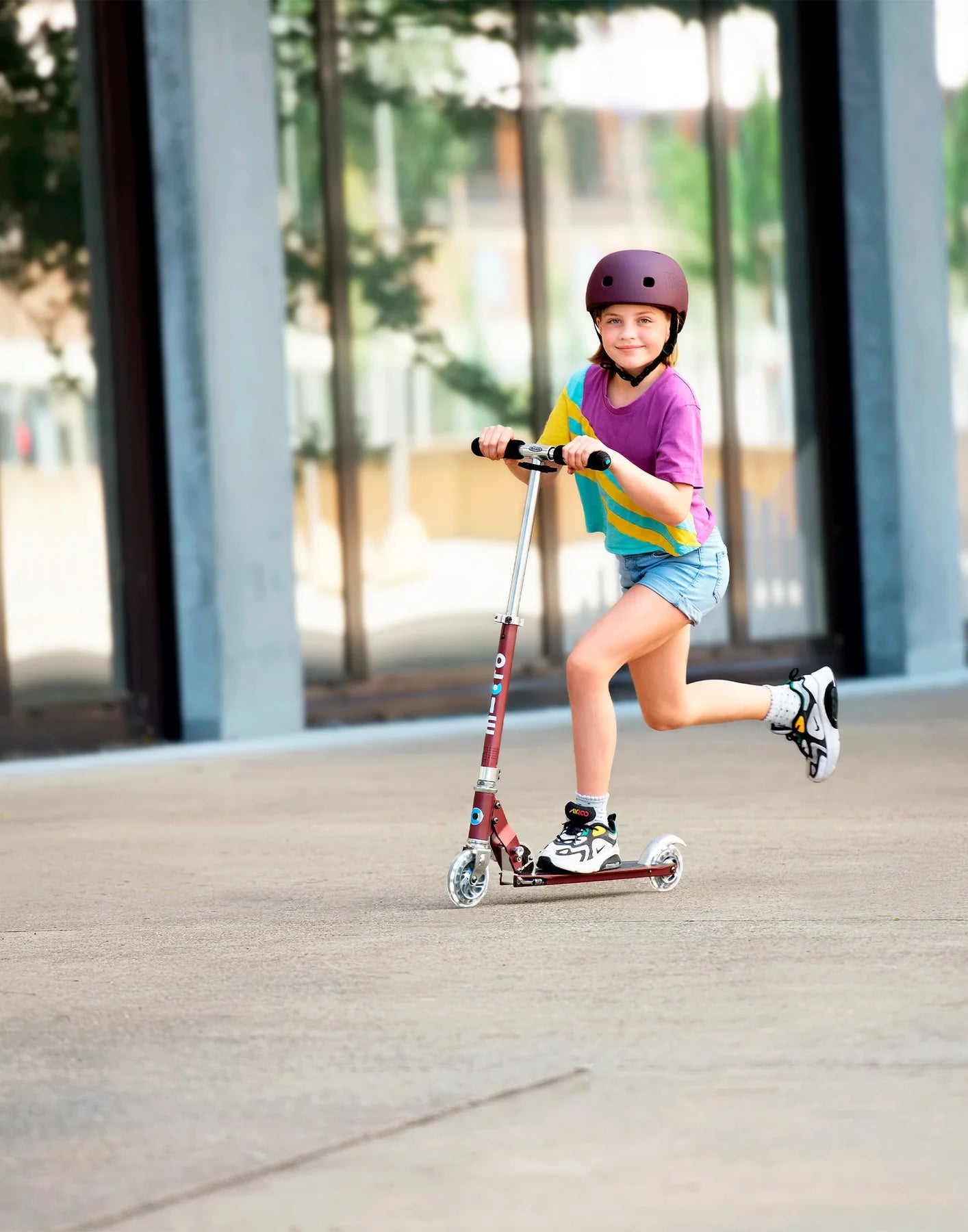 Micro Sprite Light Up Scooter - Forest Green - LED Wheels