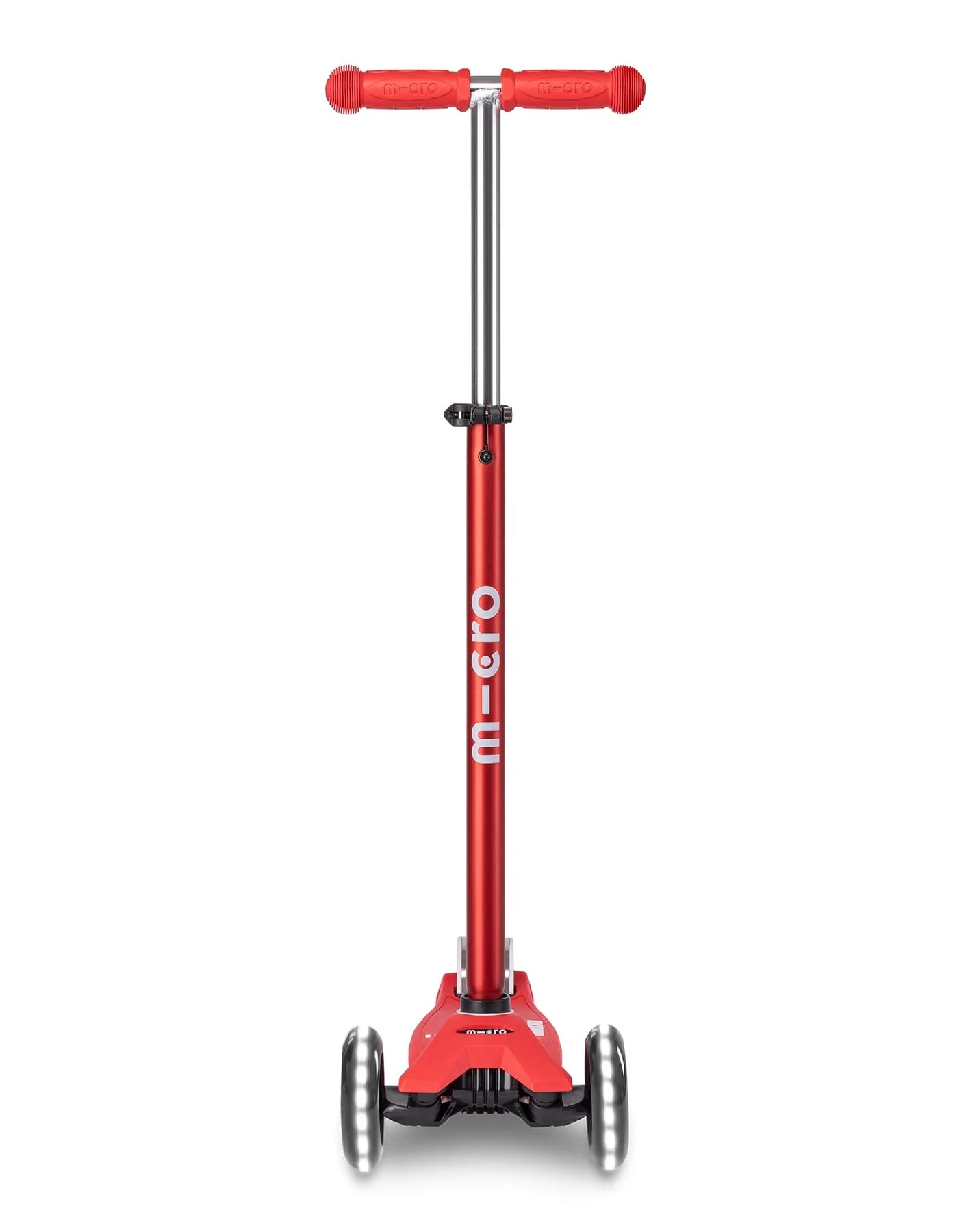 Maxi Micro Deluxe Scooter - LED Light Up Wheels - Red - 5-12 years