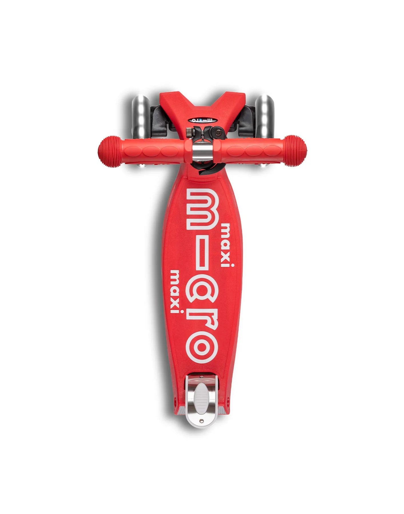 Maxi Micro Deluxe Scooter - LED Light Up Wheels - Red - 5-12 years