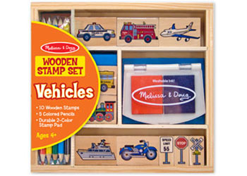 Wooden Stamp Set - Vehicles