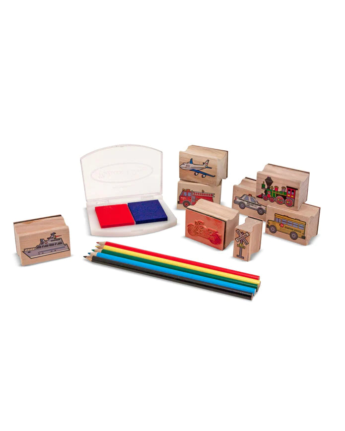 Wooden Stamp Set - Vehicles