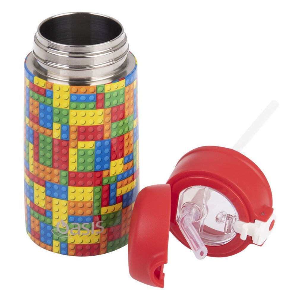 Stainless Steel Double Wall Insulated Drink Bottle 400ml - Bricks