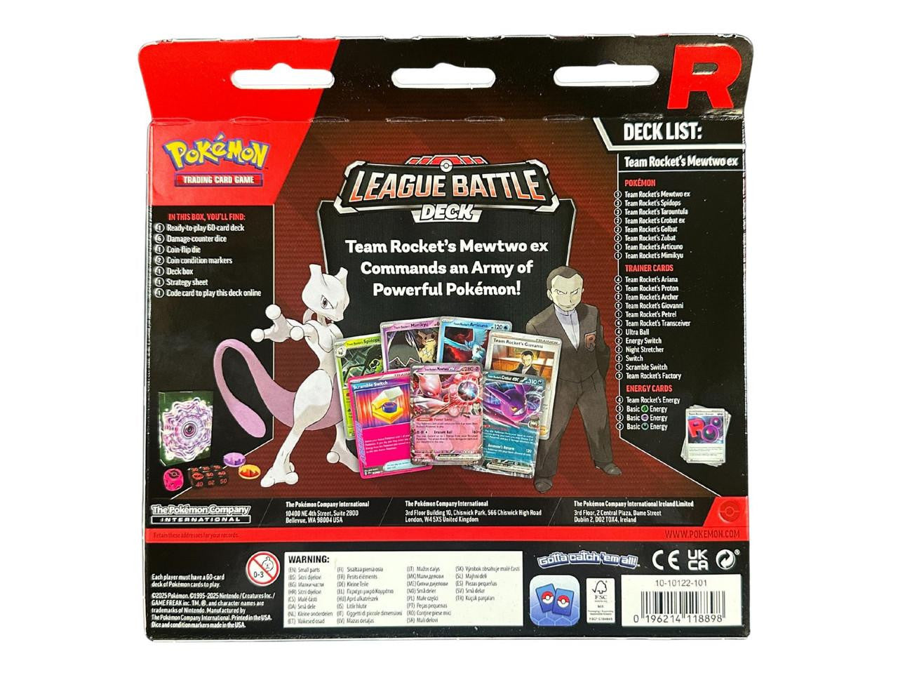 Pokémon TCG - Team Rocket's Mewtwo ex League Battle Deck (Max 1 per customer)