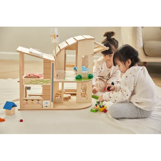 Tender Leaf Toys - Green Dollhouse with Furniture