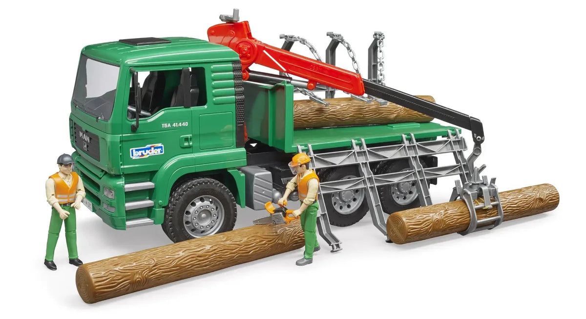 1:16 Scale MAN TGA Timber Truck With Loading Crane & 3 Trunks